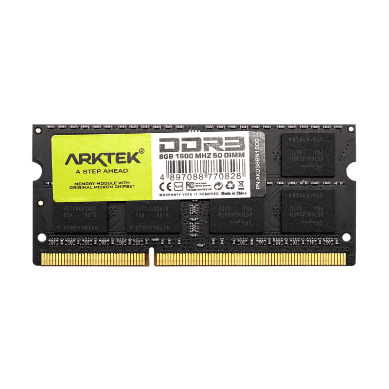 Barrette Mémoire Arktek DDR3 1600MHz 8Go Pour Pc Portable