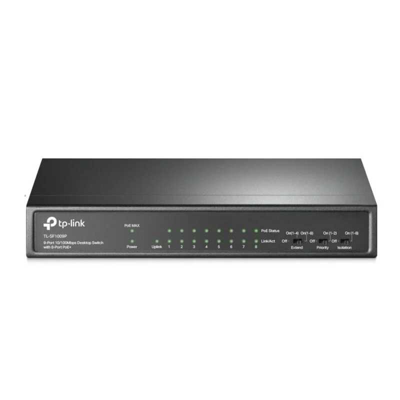 Switch De Bureau 9 Ports 10/100 Mbps 8Poe+ Tp-Link (Tl-Sf1009P)