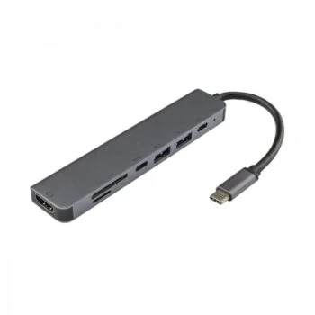 ADAPTEUR SBOX USB TYPE-C- To HDMI/USB-3.0/SD+TF – 7EN1