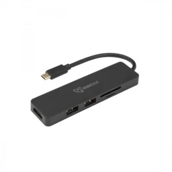 ADAPTEUR SBOX USB TYPE-C- To HDMI/USB-3.0/SD+TF – 5EN1