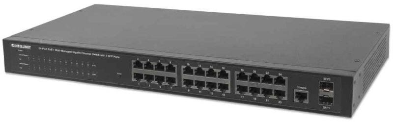 Switch Intellinet 24Ports Poe+ Gigabit Ethernet Sw +2Sfp