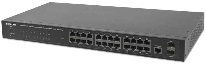 Switch Intellinet 24Ports Poe+ Gigabit Ethernet Sw +2Sfp