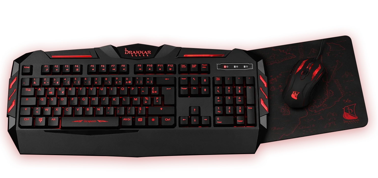 Pack Drakkar Raider CLAVIER+SOURIS+TAPIS KONIX image 0