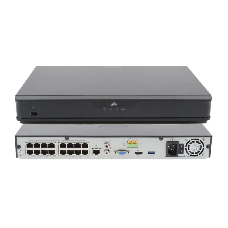 Enregistreur Nvr Uniview 16Ch 2 Sata 1U 16 Poe H.265 4K