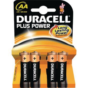 Pack 4 Piles Alcalines Duracell AA