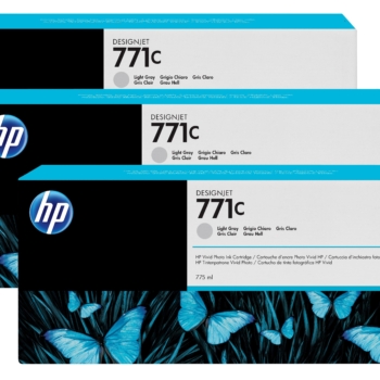 Pack de 3 Cartouches HP 771C Gris Clair 775ML (B6Y38A)