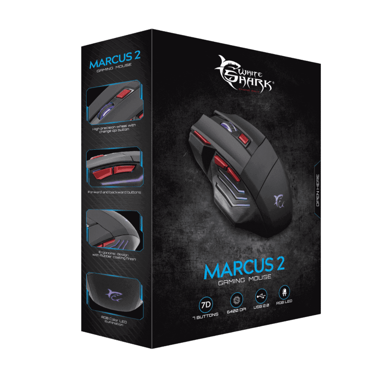 Souris Gamer White Shark GM-5005 MARCUS 2 USB – Image 2
