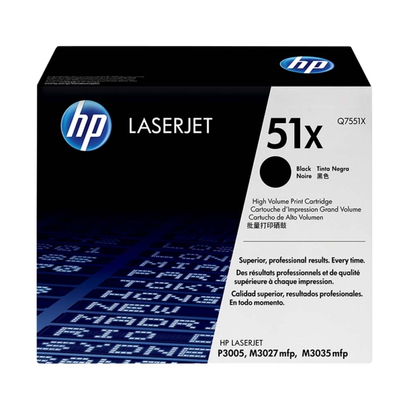 Toner Laserjet Hp 51X Noir Original (Q7551X)