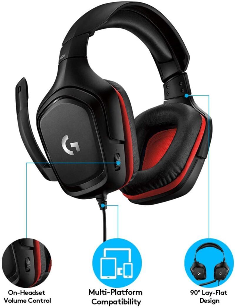 Micro Casque Gamer Filaire Logitech G332 – Image 3