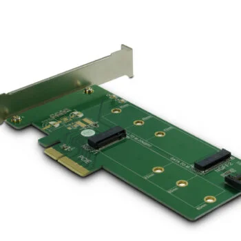 Carte Argus PCIe pour un lecteur M.2 PCIe et M.2 S-SATA Inter-tech (KT015)