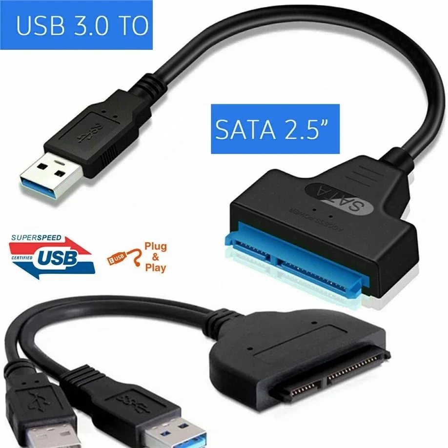 Adaptateur SATA 3 (Disque dur HDD / SSD) type 2.5'' vers USB 2.0 - Vente  adaptateur SATA 3 vers USB 2