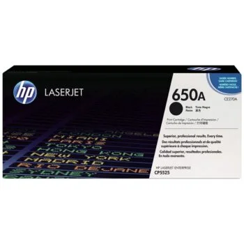 Toner LaserJet HP 650A Noir Original (CE270A)