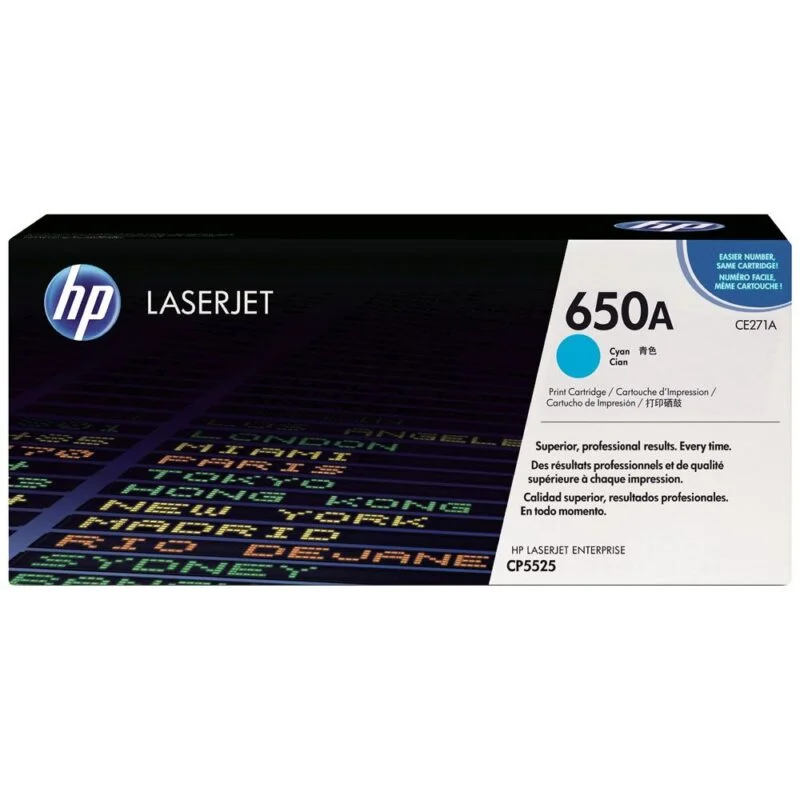 Toner Laserjet Hp 650A Cyan Original (Ce271A)