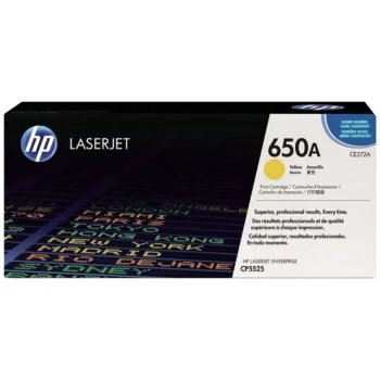 Toner LaserJet HP 650A Jaune Original (CE272A)