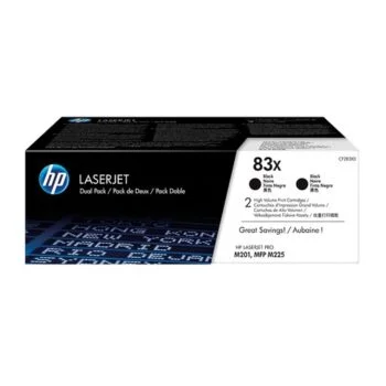 Pack de 2 Toner Laserjet Original HP 83X Noir (CF283XD)