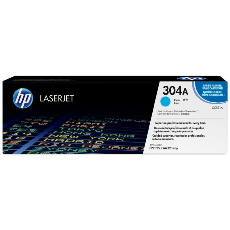 Toner LaserJet HP 304A Cyan Original (CC531A)