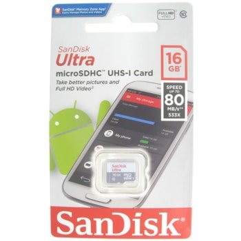 Carte Mémoire SANDISK 16 Go Micro SDHC