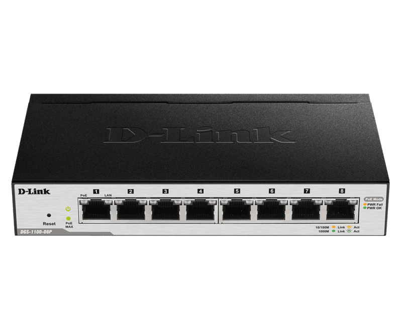 Switch D-Link 8 ports Gigabit PoE 10/100/1000 Mbps