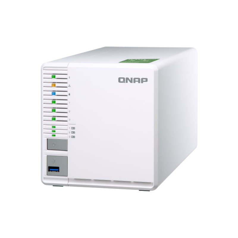 Serveur Nas Qnap 3 Baies Avec 3 Emplacements Ssd M.2 Et Un Sfp+ 10Gbe