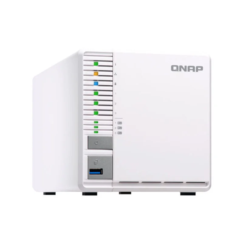 Serveur Nas Qnap 3 Baies Avec 3 Emplacements Ssd M.2 Et Un Sfp+ 10Gbe