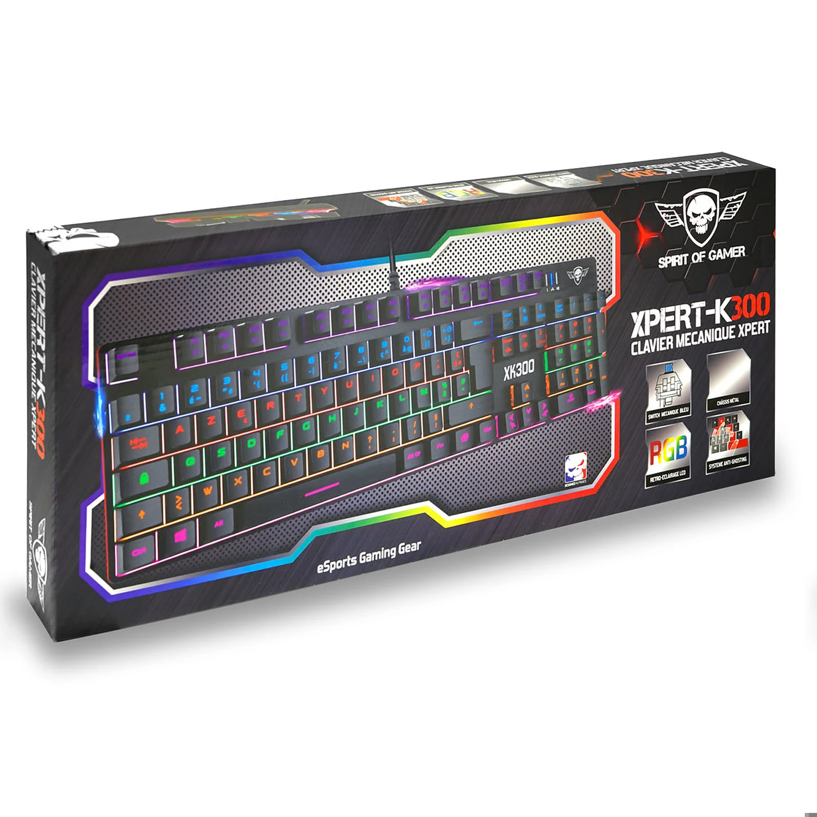 Slide  #2 Clavier Mécanique SPIRIT OF GAMER RGB (CLA-XK300)