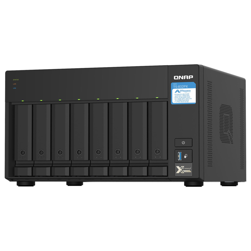 Serveur Nas Qnap 8 Baies Sans Disque (Ts-832Px-4G)