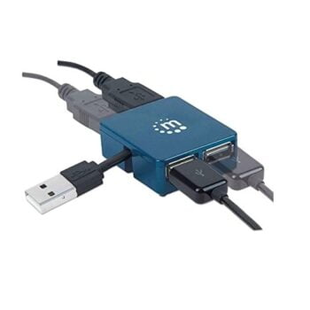 USB Hub MANHATTAN 4 PORTS , Hi-Speed USB 2.0, Bus Power (160605)