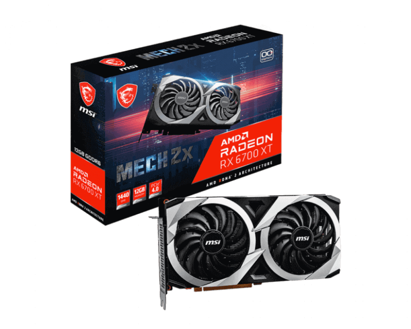 Carte Graphique Msi Radeon Rx 6700 Xt Mech 2X 12Go Oc