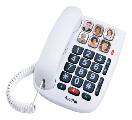 Téléphone fixe avec fil TMax Blanc ALCATEL : le téléphone fixe à