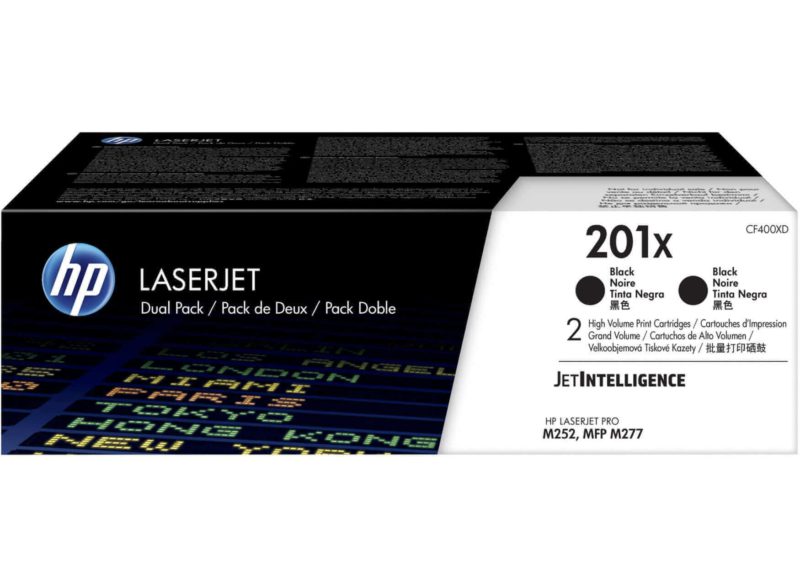 Pack 2 Toner Laserjet Hp 201X Noir Original (Cf400Xd)