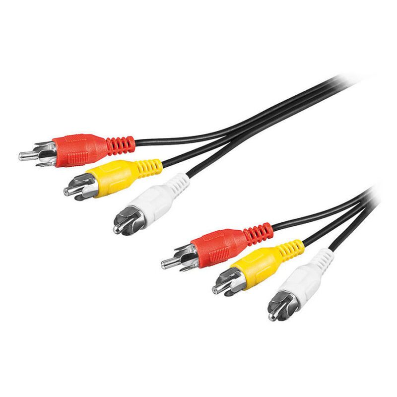 Câble Audio/Vidéo 3 Rca Mâle/Mâle (1.5 Mètres)