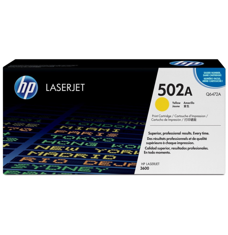 Toner Laserjet Hp 502A Jaune Original (Q6472A)