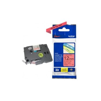 Cassette à Ruban BROTHER TZ232 Rouge & Noir 12 mm