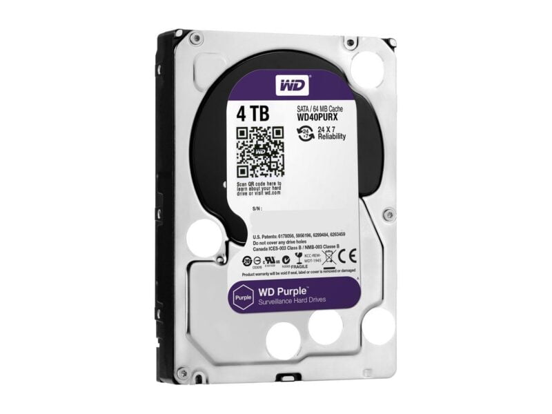 Disque Dur 4To De Surveillance Wd Purple (Wd40Purx)