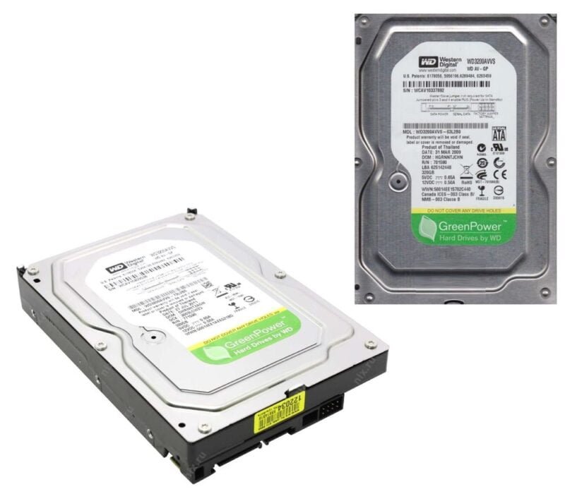 Disque Dur Interne 320Go 3.5" WESTERN DIGITAL AV-GP