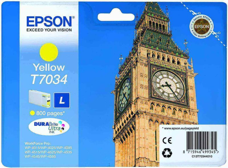 Cartouche D’encre Original Epson T7034 Jaune
