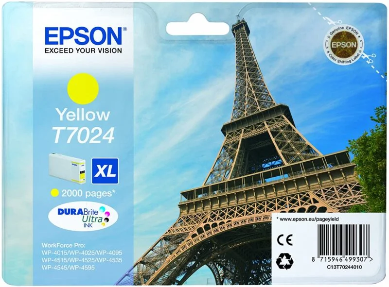 Cartouche Encre Epson T7024 Jaune Original