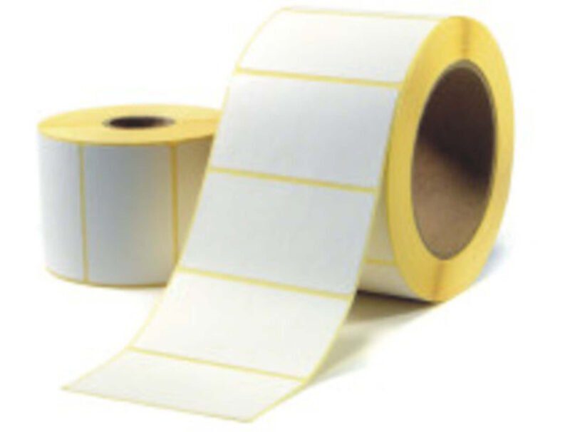 Encaissement D'Etiquettes Thermique Blanc Mat