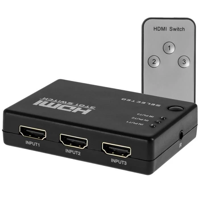 HDMI Switch 1080P, ZAMUS Multiprise HDMI 3 Ports Commutateur HDMI
