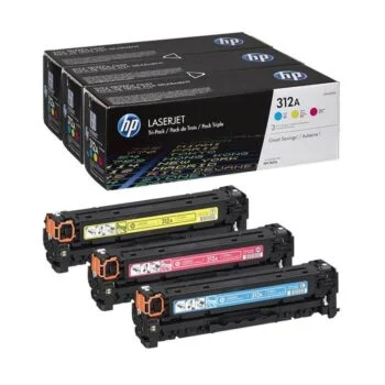 Pack de 3 Toner Original HP 312A Couleur (CF440AM)