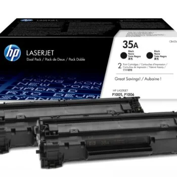 2 Pack de Toner LaserJet HP 35A Noir Original (CB435AD)