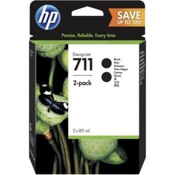 Pack de 2 Cartouches D’encre HP Designjet 711 Noir 80 ML (P2V31A)
