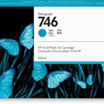 Cartouche D’encre HP Designjet 746 Cyan 300 ML (P2V80A)