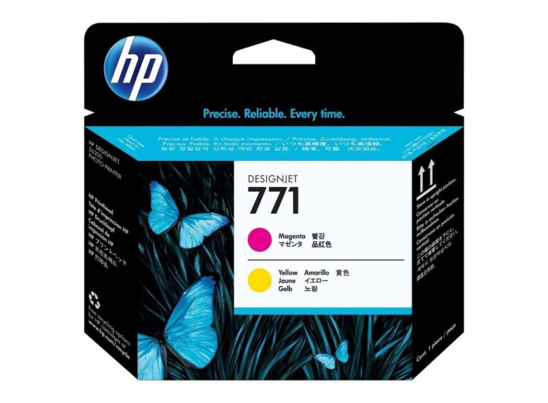 Tête D’impression Hp Designjet 771 Magenta Et Jaune (Ce018A)