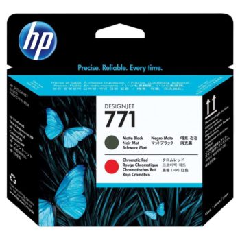 Tête D’impression HP Designjet 771 Noir Mat et Rouge Chromatique (CE017A)