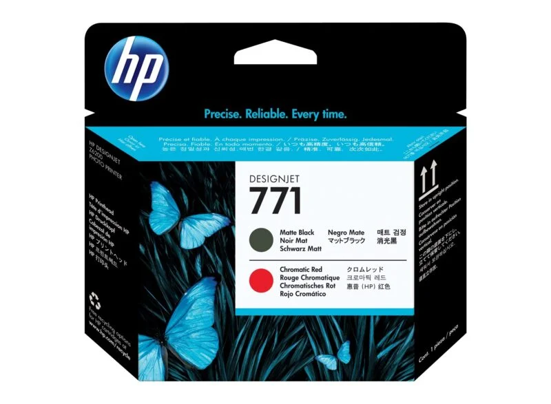 Tête D’impression Hp Designjet 771 Noir Mat Et Rouge Chromatique (Ce017A)