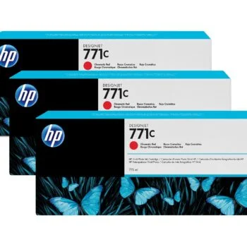 Pack de 3 Cartouches HP 771C Rouge Chromatique 775ML (B6Y32A)