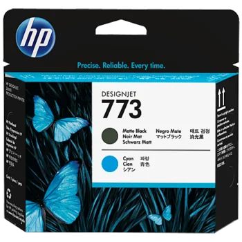 Tête D’impression HP Designjet 773 Noir Mat et Cyan (C1Q20A)