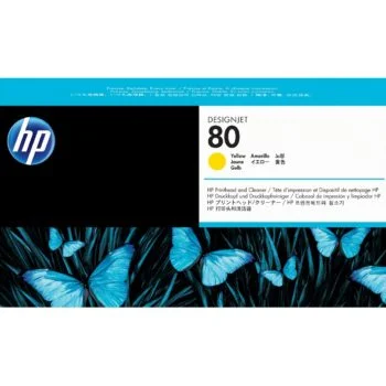 Tête D’impression HP Designjet 80 Jaune et Nettoyeur de Tête D’impression (C4823A)