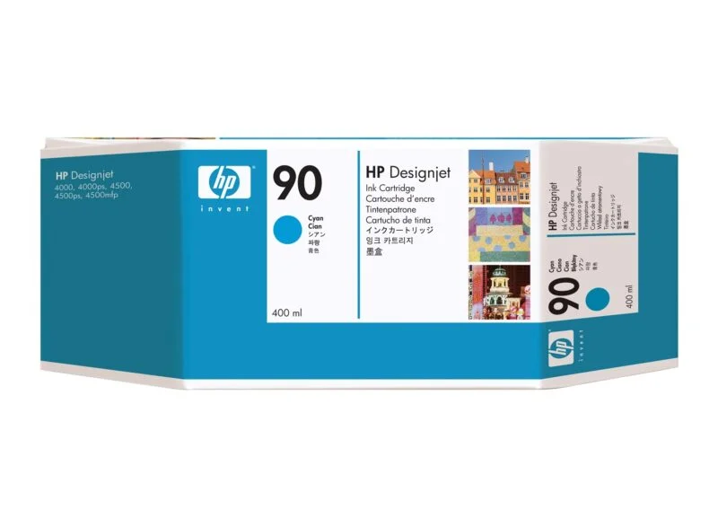 HP 90 pack de 3 cartouches d’encre cyan DesignJet de 400 ml (C5083A)